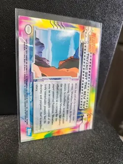 1999 Topps Pokemon Movie # 7 Trying Out The New Toy Foil Blue Label - Image 2