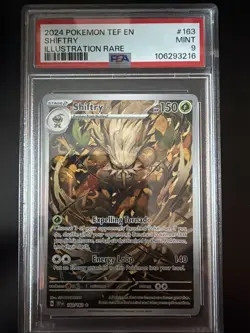2024 POKEMON TEF EN-TEMPORAL FORCES ILLUSTRATION RARE #163 SHIFTRY PSA 9 - Image 1