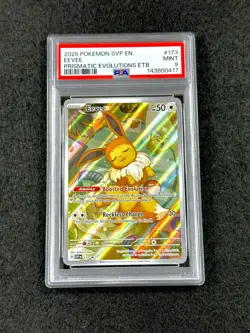 2025 POKEMON SVP EN-SV BLACK STAR PROMO #173 EEVEE PSA 9 PRISMATIC EVOLUTIONS - Image 1