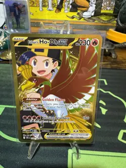 Pokemon TCG Ethans Ho-Oh EX Destined Rivals 239/182 Full Art Gold Hyper R MINT - Image 1