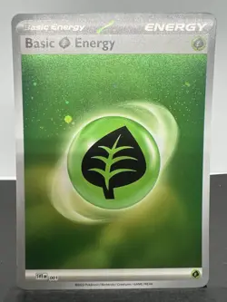 Basic Green Leaf Energy Cosmic Holo Foil 001 Pokemon 151 English NM SVE - Image 1