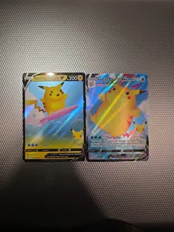 Surfing Pikachu V WithVmax 009/025 Celebrations NM Full Art Ultra Rare Pokemon - Image 1