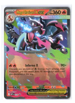 Pokemon Mega Charizard X ex 029 ME: Mega Evolution Black Star Promo NM Mint - Image 1