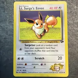Lt. Surge's Eevee 51/132 Pokemon TCG Gym Challenge - Image 1