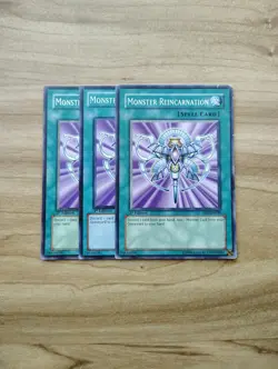 Yu-Gi-Oh! - Monster Reincarnation 3X - Full Playset Of Cards - Image 1