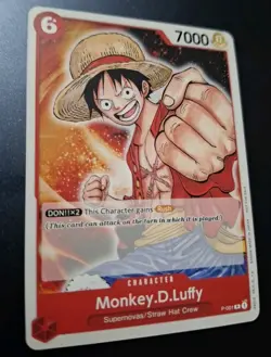 One Piece Monkey.D.Luffy PRE ERRATA Promo P-001 pre-errata RARE Monkey Luffy - Image 2