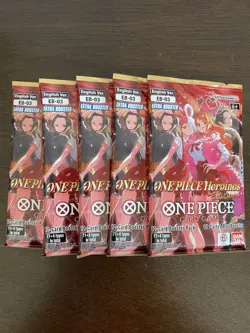 One Piece Extra Booster Heroines Edition EB-03 Five 5 Packs Lot English C - Image 1