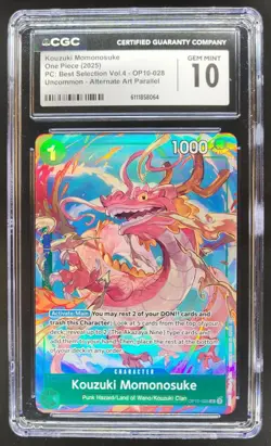 2025 ONE PIECE CCG KOUZUKI MOMONSUKE ALT ART OP10-028 CGC 10 B PT - Image 1