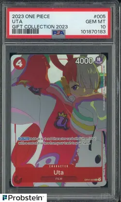 2023 One Piece Gift Collection 2023 #005 Uta PSA 10 GEM MINT - Image 1
