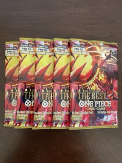 One Piece The Best Vol. 2 PRB-02 Five 5 Premium Booster Packs Lot English D - Image 1