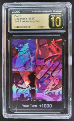 2025 ONE PIECE CCG DON!! 2ND ANNIVERSARY CGC 10 PRISTINE A PT - Image 1