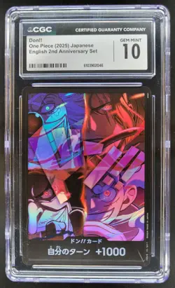 2025 ONE PIECE CCG JAPANESE DON11 2ND ANNIVERSARY SET CGC 10 A PT - Image 1