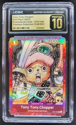 2023 ONE PIECE CCG TONY TONY CHOPPER FILM RED ST01-006 CGC 10 PRISTINE B PT - Image 1
