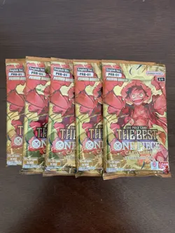 One Piece The Best PRB-01 Five 5 Premium Booster Packs Lot English - Image 1