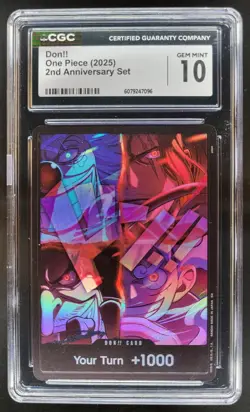 2025 ONE PIECE CCG DON!! 2ND ANNIVERSARY SET CGC 10 A PT - Image 1