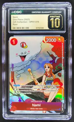 2023 ONE PIECE CCG NAMI GIFT COLLECTION RARE OP01-016 CGC 10 PRISTINE B PT - Image 1