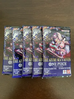 One Piece The Azure Sea’s Seven OP-14 & EB-04 Five 5 Booster Packs Lot English D - Image 1