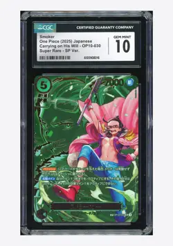 One Piece CGC 10 GEM MINT Smoker SP Alternate Art 2025 OP10-030 OP13 Japanese - Image 1