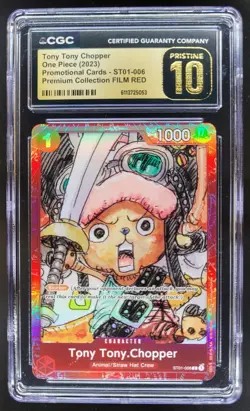2023 ONE PIECE CCG TONY TONY CHOPPER FILM RED ST01-006 CGC 10 PRISTINE A PT - Image 1