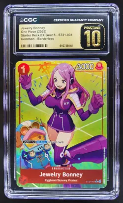 2025 ONE PIECE CCG JEWERLY BONNEY BORDERLESS ST21-004 CGC 10 PRISTINE B PT - Image 1