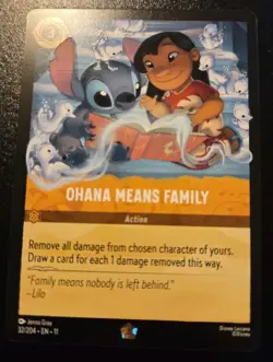 Ohana Means Family 32/204 Legendary Winterspell Disney Lorcana TCG - Image 1