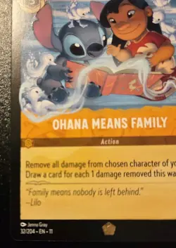 Ohana Means Family 32/204 Legendary Winterspell Disney Lorcana TCG - Image 4