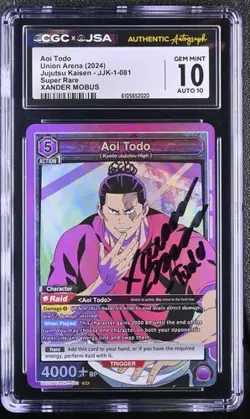 Aoi Todo Union Arena Jujutsu Kaisen JJK-1-081 SR Xander Mobus Auto JSA/CGC CERT - Image 1