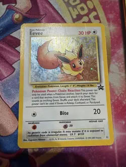Pokemon TCG: Eevee 11 Promo Holo Heavily Played Card Vintage Rare - Image 1