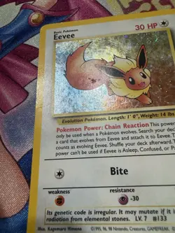 Pokemon TCG: Eevee 11 Promo Holo Heavily Played Card Vintage Rare - Image 3