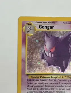 Gengar Holo 5/62 Fossil Pokemon Card 1999 HP Heavily Played - Image 4