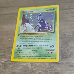 Pokemon 1st Edition Neo Genesis Heracross Holo Rare 2000 Nintendo Card 6/111 - Image 1