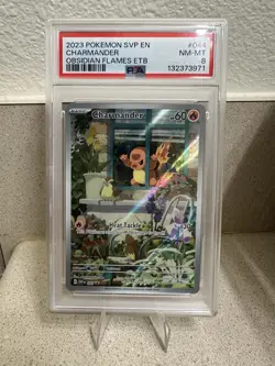 Charmander Pokemon TCG SVP44 Obsidian Flames Promo Card PSA 8 - Image 1