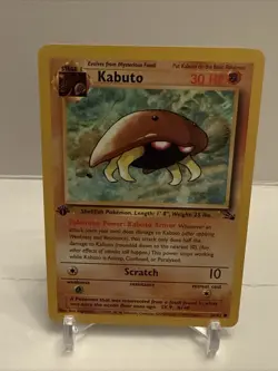 Pokemon TCG KABUTO Fossil 1st Edition Card 50/62 - Image 1