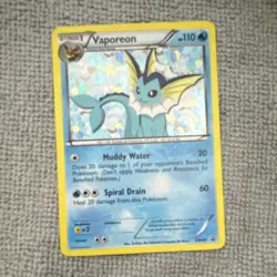 Pokemon Vaporeon BW89 Promo Card - Stage 1, Holo, Water, 110 HP, 2013 - Image 1