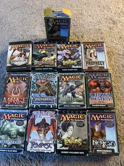 Collection Of Well Loved Old Magic The Gathering Decks & Cards. - Image 4