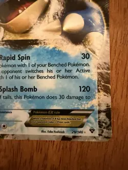 Blastoise EX Miscut Error Pokemon Card - Image 5
