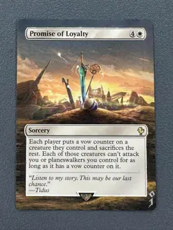 Promise of Loyalty MTG Final Fantasy Commander Hand Painted Altered Art Jeckho - Image 1