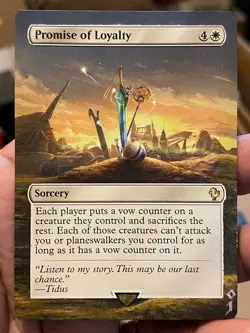 Promise of Loyalty MTG Final Fantasy Commander Hand Painted Altered Art Jeckho - Image 2