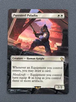 Puresteel Paladin MTG Final Fantasy Commander Hand Painted NEW Altered Art Tentz - Image 1