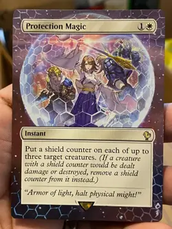 Protection Magic #24 MTG Final Fantasy Commander Hand Painted Altered Art Jeckho - Image 2