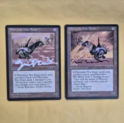 UNPLAYED SIGNED Phyrexian War Beast A B Magic MTG ALLIANCES NM BILL SIENKIEWICZ - Image 1
