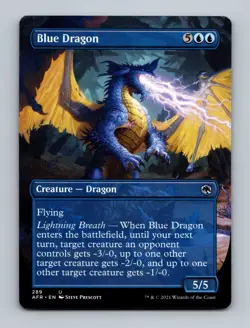 Blue Dragon (Borderless) Adventures in the Forgotten Realms Non-Foil MTG NM - Image 1