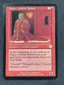 MTG Squee, Goblin Nabob, Moderate Play, English Mercadian Masques - Image 1