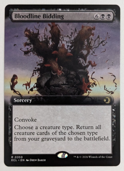 Bloodline Bidding (359) Extended Art, Lorwyn Eclipsed ECL, Magic MtG, Reg NM! - Image 1