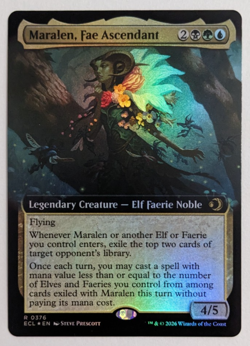 Maralen, Fae Ascendant (376) Extended Art, Lorwyn Eclipsed ECL, Magic MtG, Foil! - Image 1