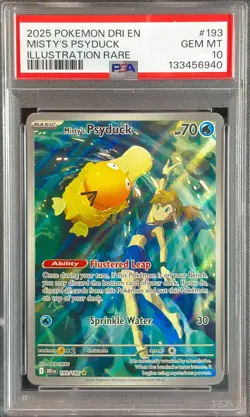 PSA 10 Misty’s Psyduck 193/182 – Destined Rivals – Illustration Rare - Pokemon - Image 1
