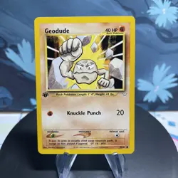 Pokemon Geodude 44/64 Neo Revelation 1st Edition LP - Image 1