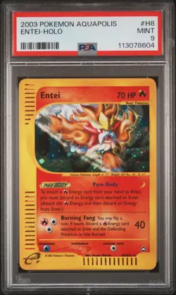 2003 POKEMON AQUAPOLIS #H8 ENTEI-HOLO PSA 9 - Image 1