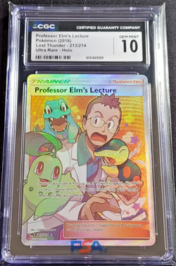 2018 Pokemon Lost Thunder Professor Elm's Lecture #213 CGC 10 - Image 1