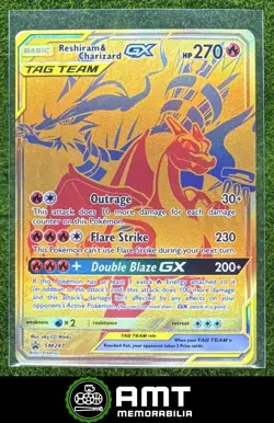 Reshiram & Charizard GX Tag Team 2016-19 Pokemon SM Black Star Promos #SM247 #1 - Image 1